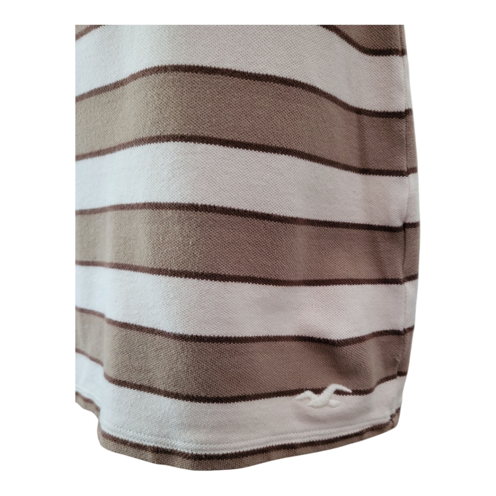 Hollister Ultra High-Rise Mini Skirt‎ Medium Beige White Brown Striped Casual - Picture 2 of 6